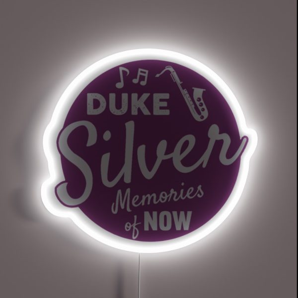 Duke Silver Album Cover RGB Neon Sign