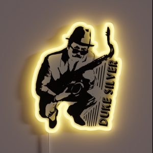 Duke Silver Parks And Recreation Ron Swanson RGB Neon Sign Duke Silver Parks And Recreation Ron Swanson RGB Neon Sign