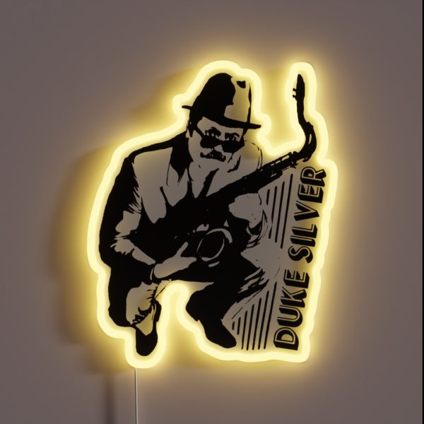 Duke Silver Parks And Recreation Ron Swanson RGB Neon Sign
