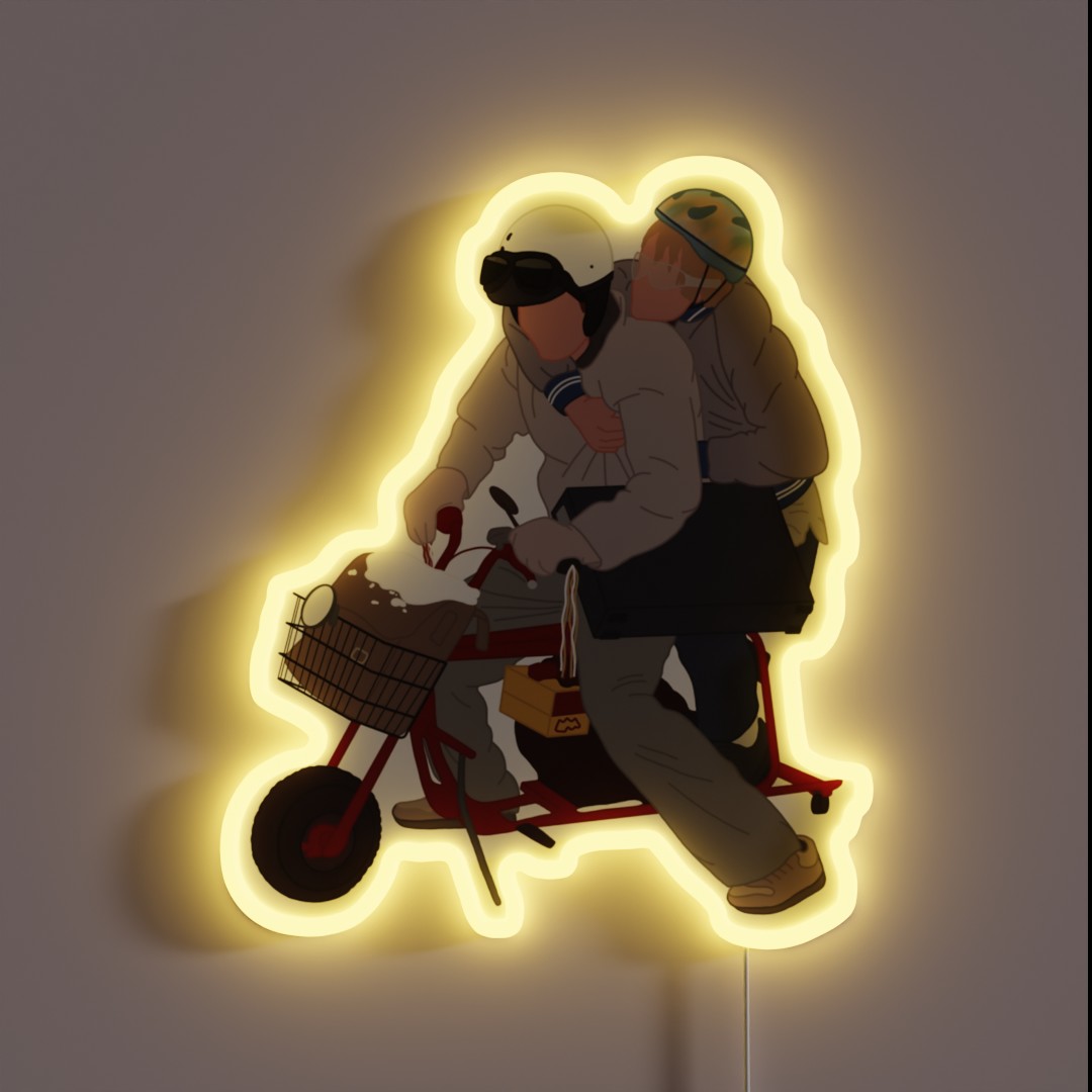 Dumb And Dumber Mini Bike RGB Neon Sign Dumb And Dumber Mini Bike RGB Neon Sign