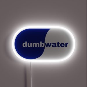 Dumb Water Smart Water Logo RGB Neon Sign Dumb Water Smart Water Logo RGB Neon Sign