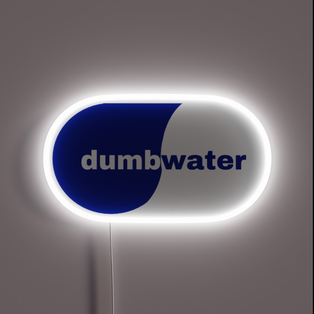 Dumb Water Smart Water Logo RGB Neon Sign Dumb Water Smart Water Logo RGB Neon Sign