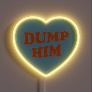 Dump Him Heart RGB Neon Sign Dump Him Heart RGB Neon Sign