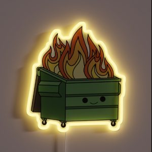 Dumpster Fire Vinyl RGB Neon Sign
