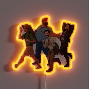 Dungeons And Daddies Main Characters Classic RGB Neon Sign