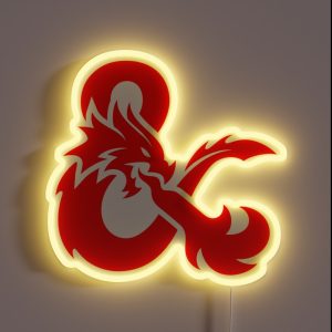 Dungeons And Dragons Logo RGB Neon Sign