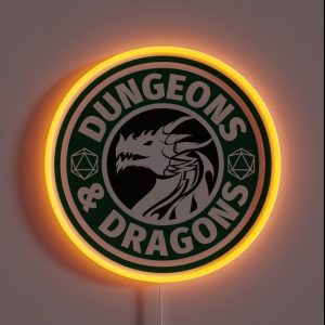 Dungeons And Dragons Logo RGB Neon Sign