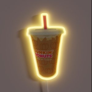 Dunkin Donuts Pumpkin Iced Coffee RGB Neon Sign