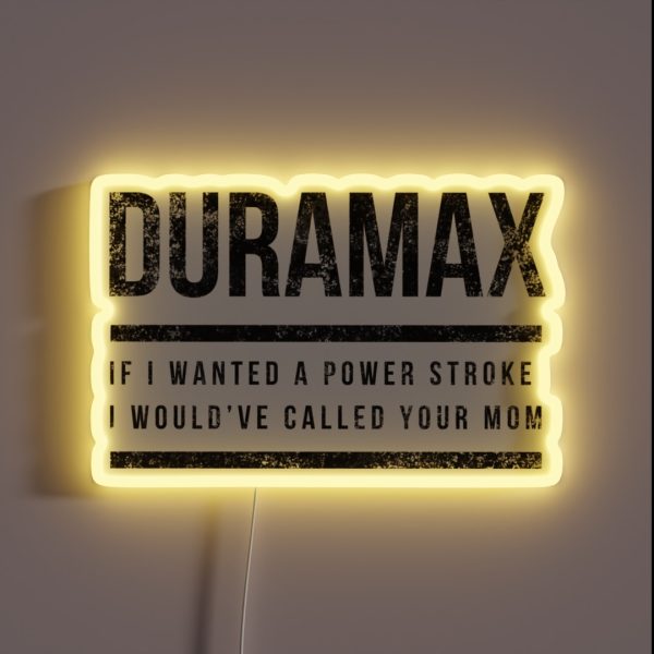 Duramax Chevy Chevrolet Diesel Truck Design RGB Neon Sign