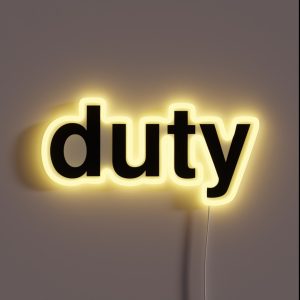 Duty RGB Neon Sign