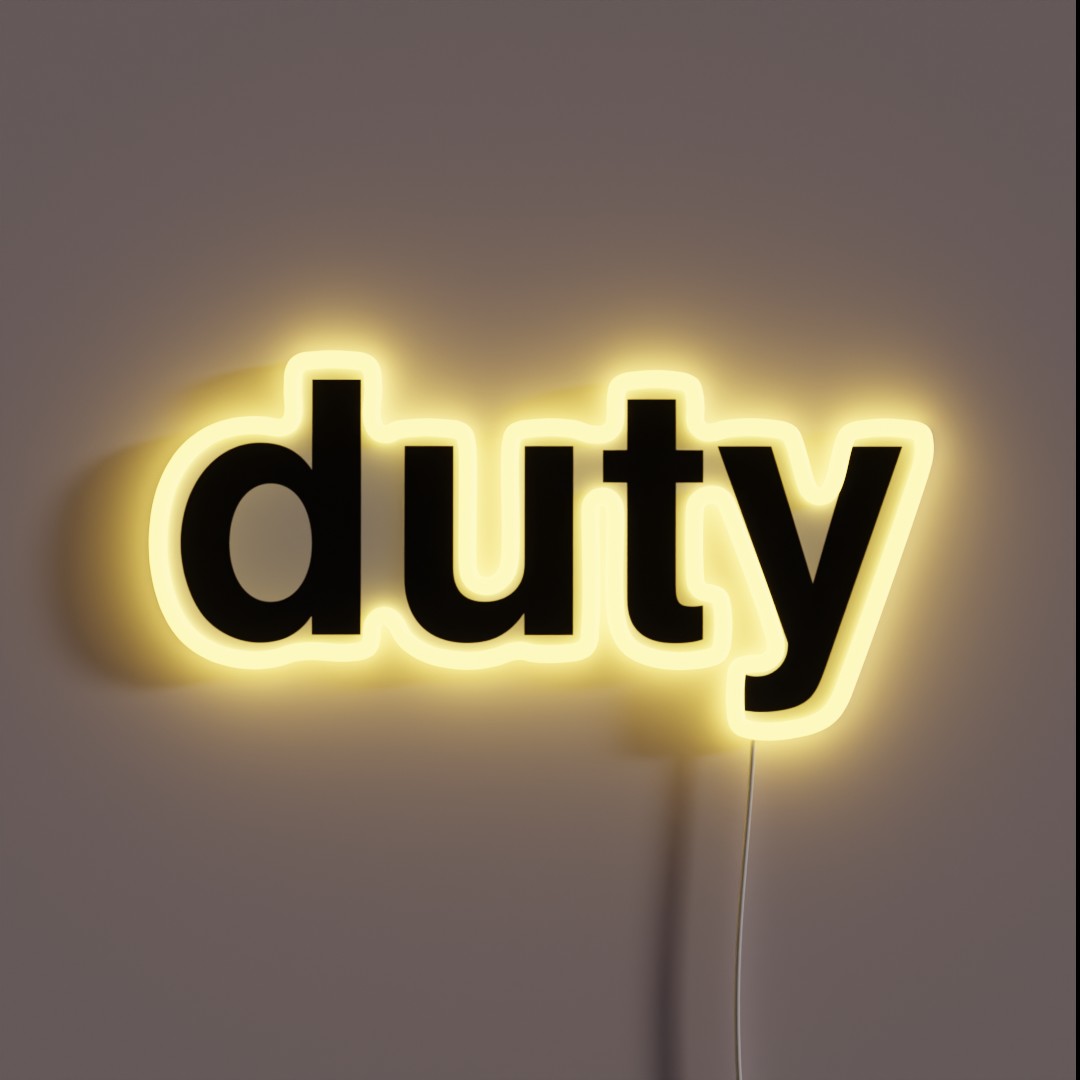 Duty RGB Neon Sign Duty RGB Neon Sign