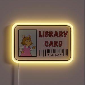 DW Library Card RGB Neon Sign
