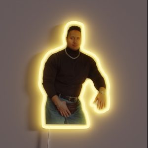 Dwayne The Rock Johnson 1990 S Funny Picture RGB Neon Sign