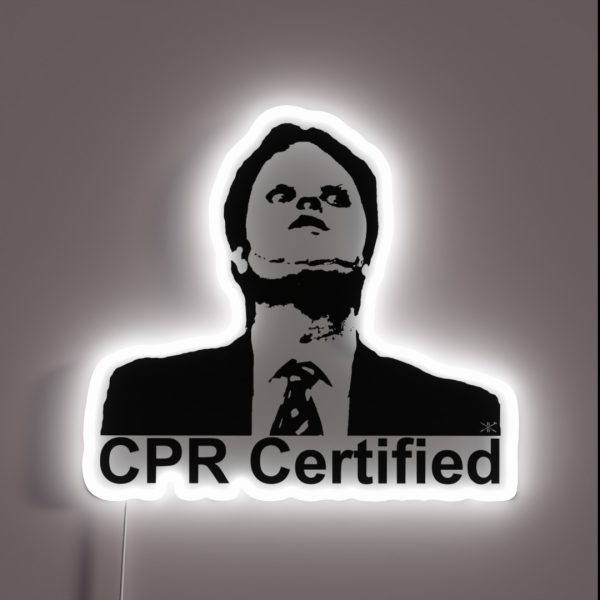 Dwight Schrute CPR Certified RGB Neon Sign