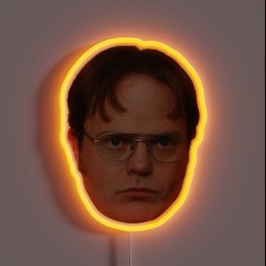Dwight Schrute S Beautiful Head RGB Neon Sign Dwight Schrute S Beautiful Head RGB Neon Sign
