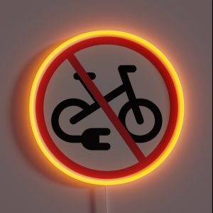 E Bikes Not Allowed RGB Neon Sign