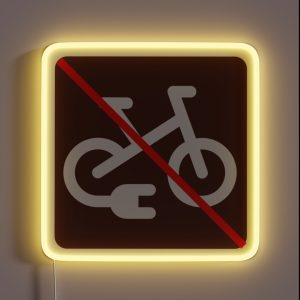 E Bikes Not Allowed RGB Neon Sign