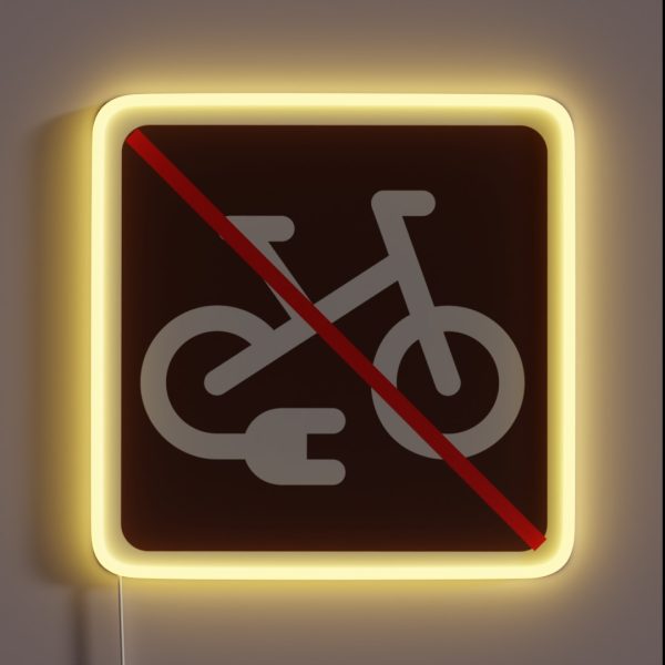 E Bikes Not Allowed RGB Neon Sign