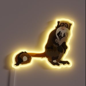 E Is For Emperor Tamarin RGB Neon Sign