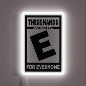 E Rated Hands RGB Neon Sign