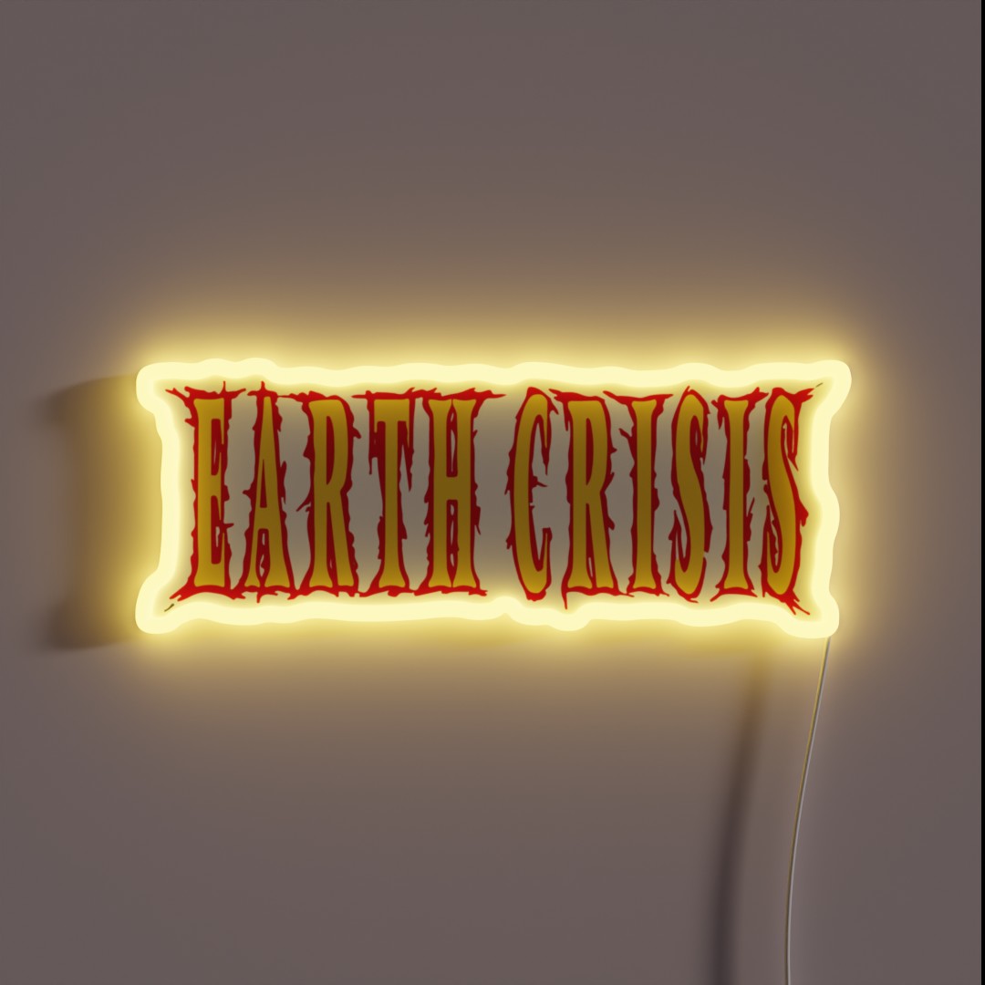 Earth Crisis Band Logo 90 S 2000 S Hardcore RGB Neon Sign Earth Crisis Band Logo 90 S 2000 S Hardcore RGB Neon Sign