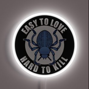 Easy To Love Hard To Kill Beetle RGB Neon Sign Easy To Love Hard To Kill Beetle RGB Neon Sign
