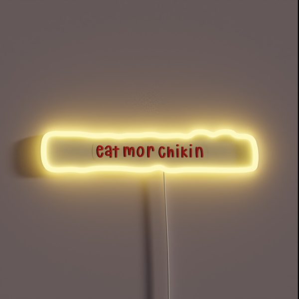 Eat Mor Chikin RGB Neon Sign