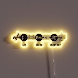 Eat Sleep Engineer Processes RGB Neon Sign