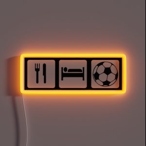 Eat Sleep Soccer RGB Neon Sign