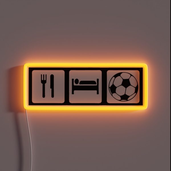 Eat Sleep Soccer RGB Neon Sign