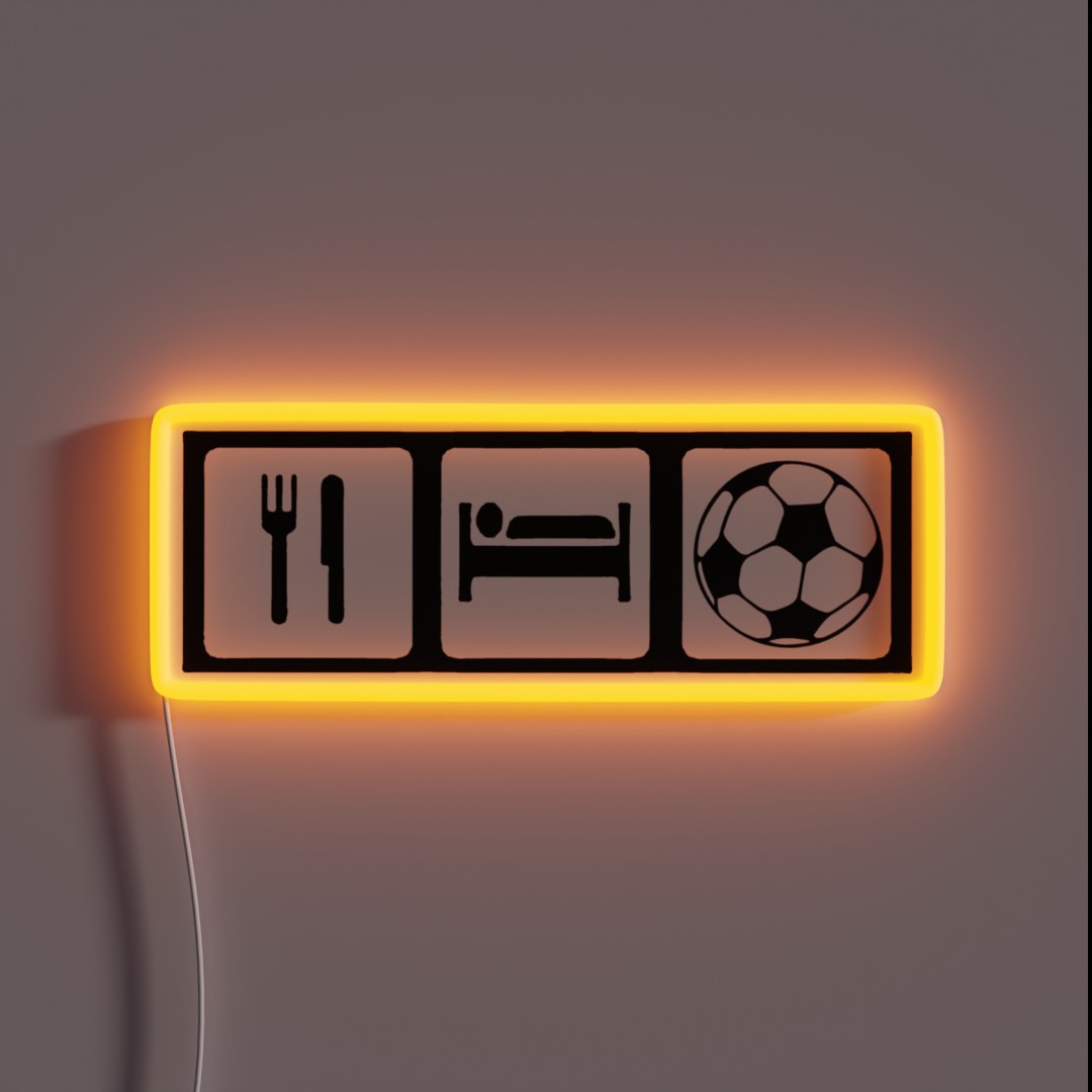 Eat Sleep Soccer RGB Neon Sign Eat Sleep Soccer RGB Neon Sign