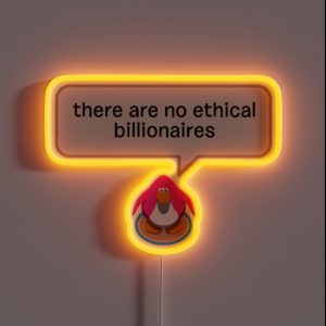 Eat The Rich Penguin RGB Neon Sign