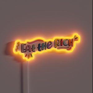 Eat The Rich Retro Typography RGB Neon Sign