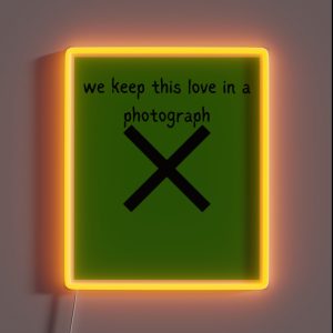 Ed Sheeran Photograph RGB Neon Sign