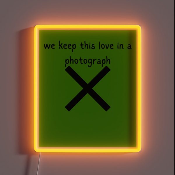 Ed Sheeran Photograph RGB Neon Sign