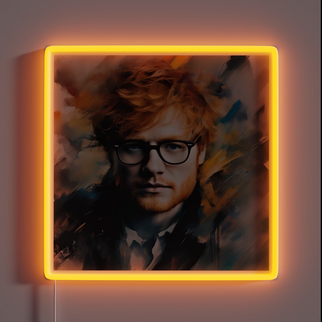 Ed Sheeran S Portrait RGB Neon Sign Ed Sheeran S Portrait RGB Neon Sign