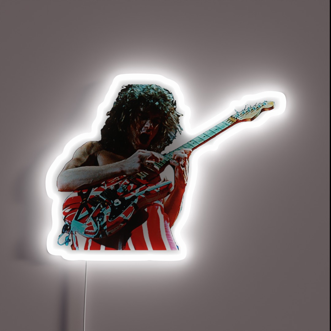 Eddie Van Halen Guitarist RGB Neon Sign Eddie Van Halen Guitarist RGB Neon Sign