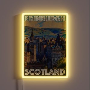 Edinburgh Scotland RGB Neon Sign Edinburgh Scotland RGB Neon Sign