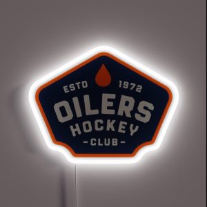 Edmonton Oilers Club Badge RGB Neon Sign
