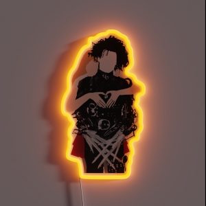 Edward Scissorhands Heart Graphic RGB Neon Sign