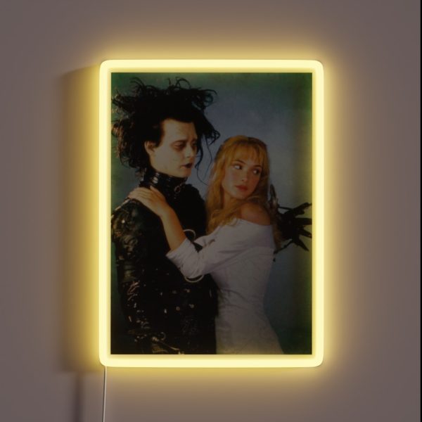 Edward Scissorhands Poster RGB Neon Sign
