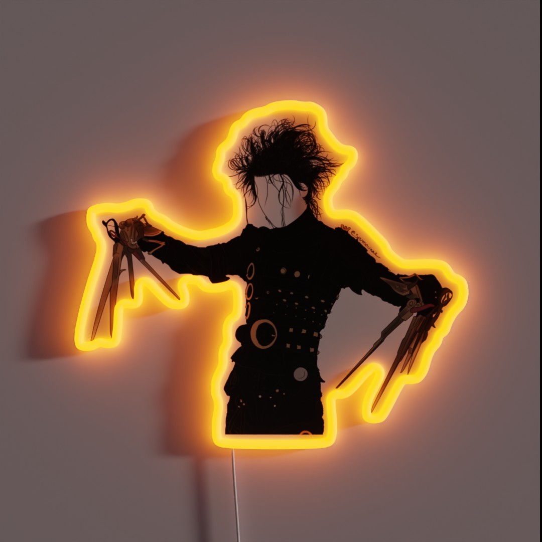Edward Scissorshand RGB Neon Sign Edward Scissorshand RGB Neon Sign