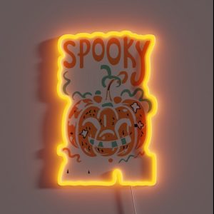 Eerie Excitement Awaits RGB Neon Sign