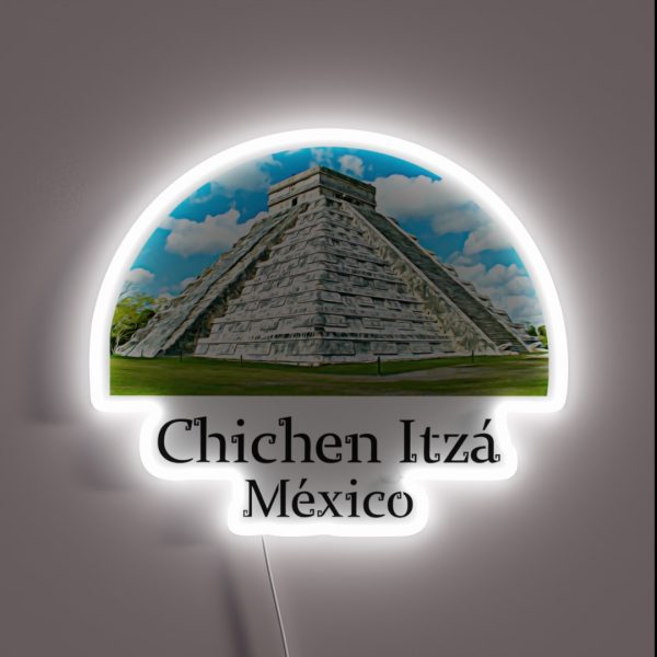 El Castillo Pyramid Of Kukulkan RGB Neon Sign