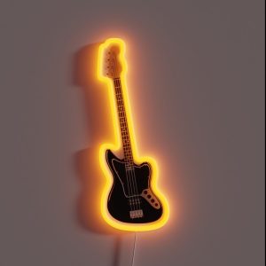 Electric Bass Guitar RGB Neon Sign
