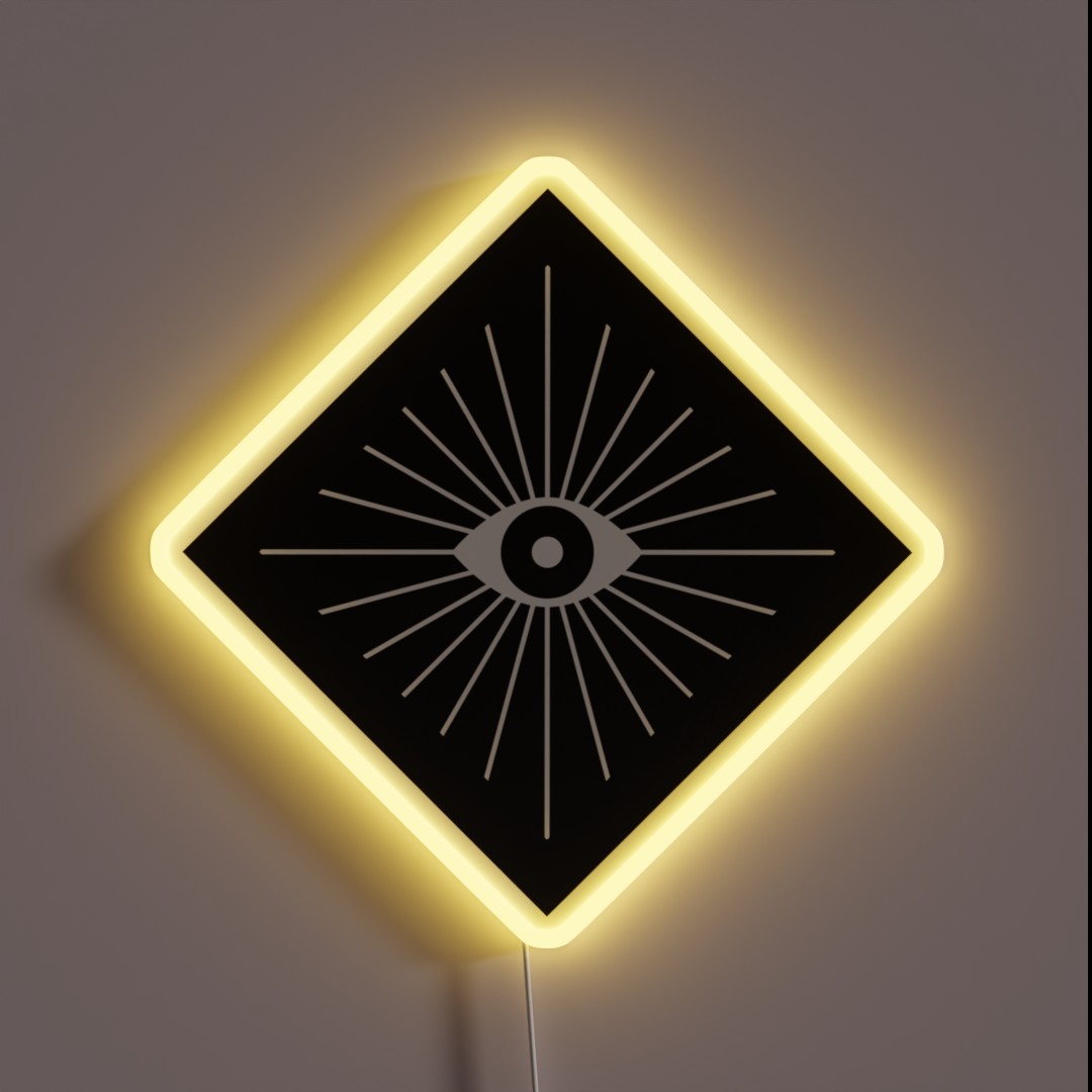 Electric Eyes Black And White RGB Neon Sign Electric Eyes Black And White RGB Neon Sign