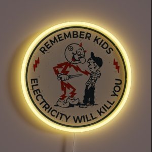 Electricity Kills RGB Neon Sign