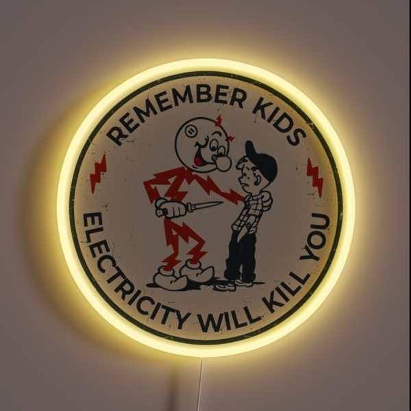 Electricity Kills RGB Neon Sign