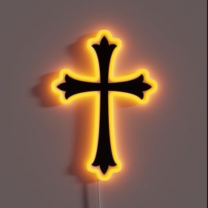 Elegant Cross RGB Neon Sign