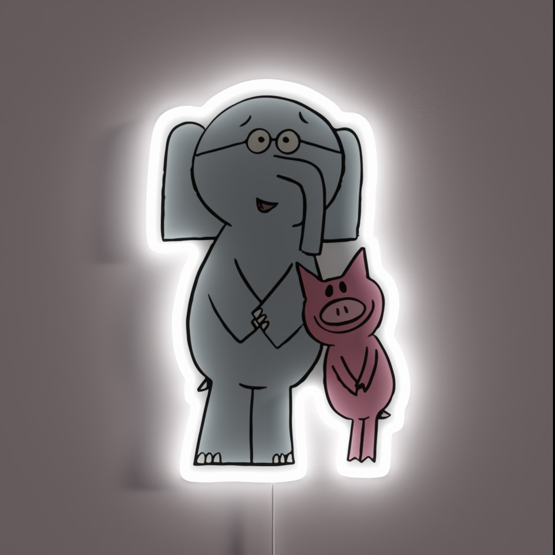 Elephant And Piggie RGB Neon Sign Elephant And Piggie RGB Neon Sign